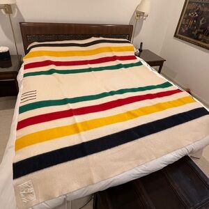 Authentic vintage Hudson Bay Blanket from the 60s